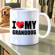 I Love My Granddog Ceramic Mug 11 oz White - Panvola