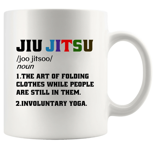 Jiu Jitsu Definition Ceramic Mug 11 oz White - Panvola
