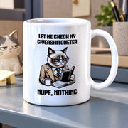 Let Me Check My Giveashitometer Ceramic Mug 11 oz White - Panvola