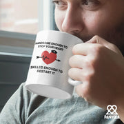 Handsome Enough To Stop Your Heart Ceramic Mug 11 oz White - Panvola