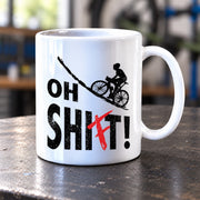 Oh Shift Biker Gifts Ceramic Mug 11oz White - Panvola