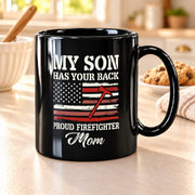 Proud Firefighter American Mom Coffee Mug - Panvola