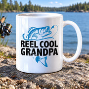 Reel Cool Grandpa Ceramic Mug 11 oz White - Panvola