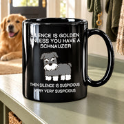 Silence is Golden Ceramic Mug 11 oz Black - Panvola