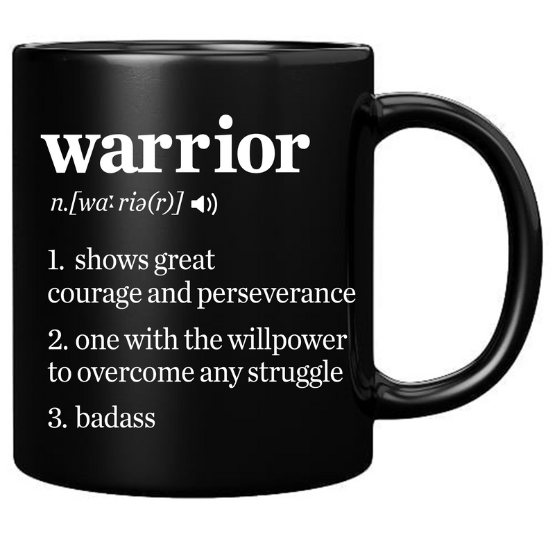 Warrior Definition Ceramic Mug 11 oz Black