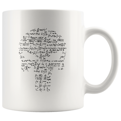 Teacher Appreciation Gifts - Math Solving Equation Punisher Geek Skull Coffee Mug 11 oz