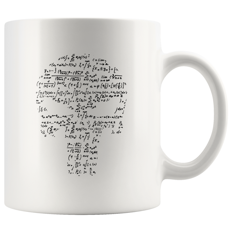 Teacher Appreciation Gifts - Math Solving Equation Punisher Geek Skull Coffee Mug 11 oz