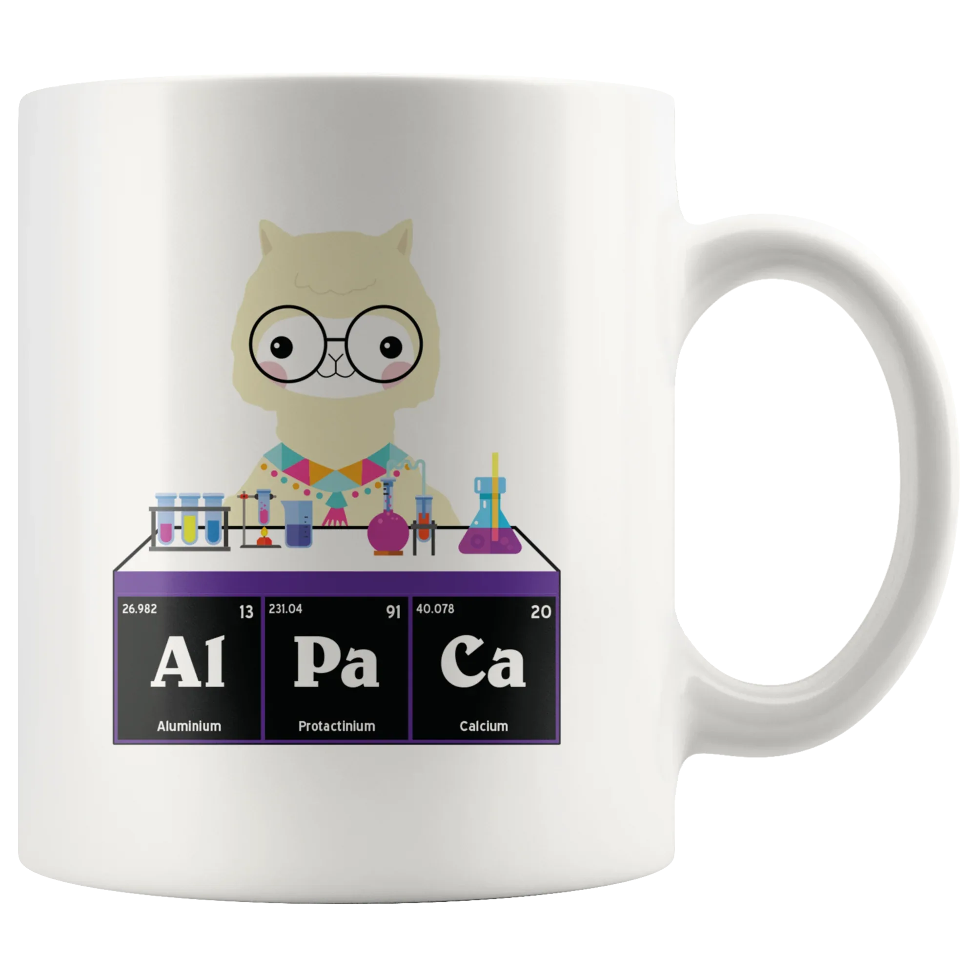Alpaca Periodic Table Elements Chemistry Gift Coffee Ceramic Mug 11 oz ...
