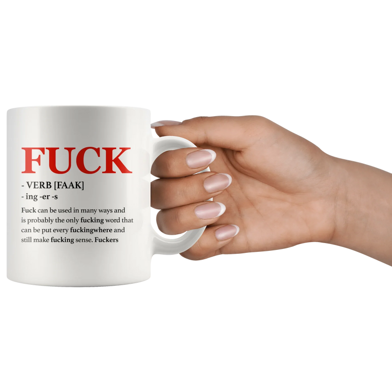 Swear Word Mug - Fuck Adult Rude Coffee Mug 11 oz - Sarcastic Gift - Panvola