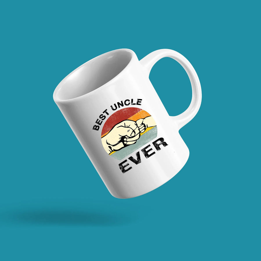 Best Uncle Ever From Niece Nephew Brother Sister Family Coffee Mug 11oz White, image 2 of 5