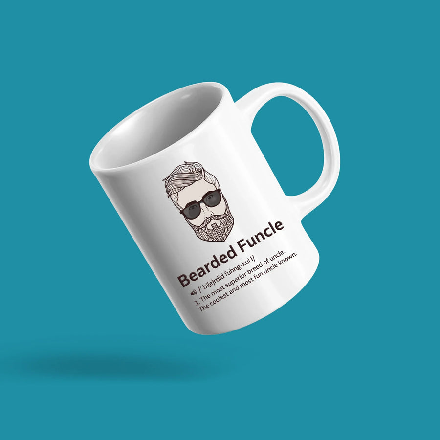 Bearded Funcle Best Uncle Funny Gift Idea Ceramic Coffee Mug 11 oz, image 3 of 5