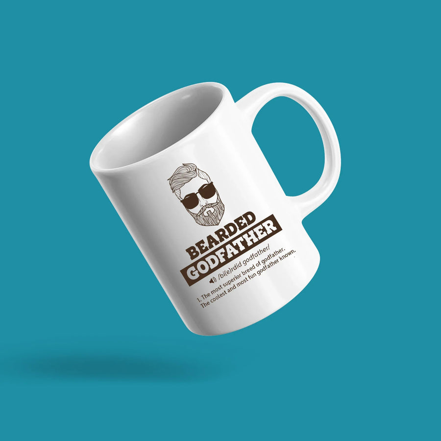 Bearded Godfather Definition From Godchild Christening Coffee Mug 11oz, image 2 of 5