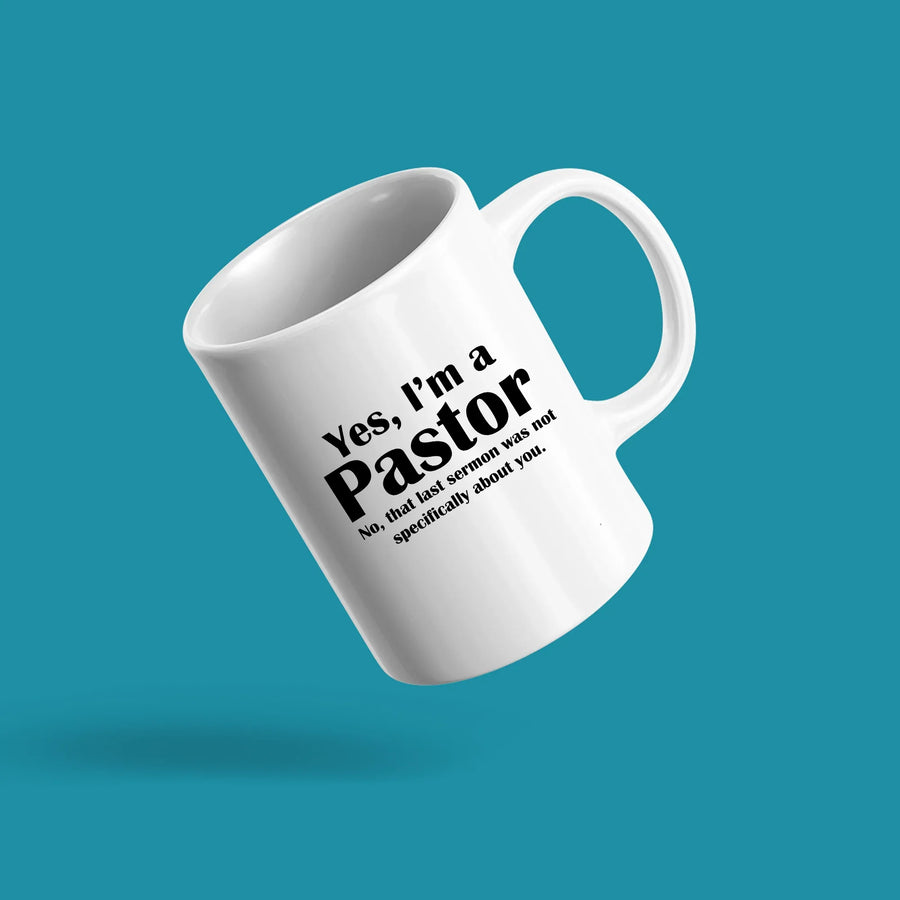 Yes, I'm A Pastor Sermon Coffee Mug 11 oz White, image 2 of 5