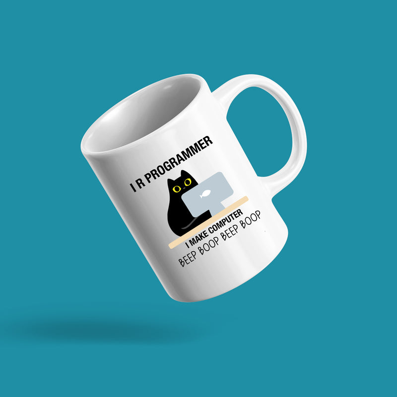 I R Programmer I Make Computer Beep Cat Coffee Mug 11oz.