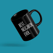 Best Neighbor Ever Goodbye Housewarming Gift Coffee Mug 11 oz Black - Panvola