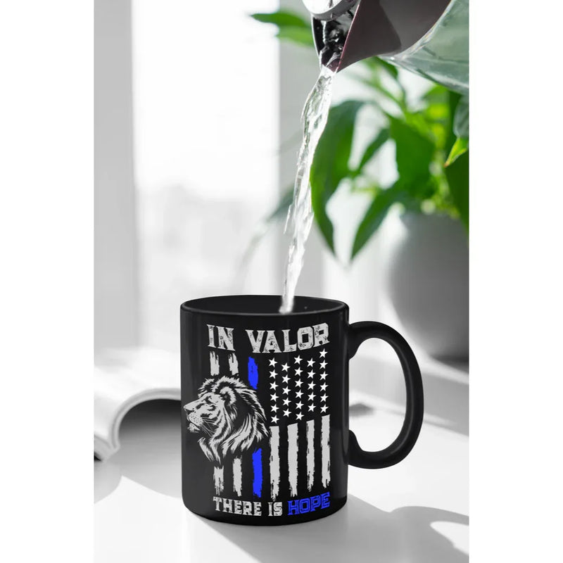 Thin Blue Line Police Law Enforcement Gift In Valor There Is Hope Mug - Panvola