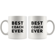 Best Coach Ever Coffee Ceramic Mug White 11 oz - Panvola