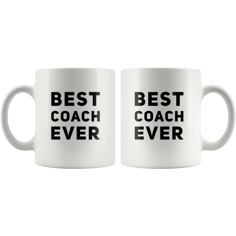 Best Coach Ever Coffee Ceramic Mug White 11 oz - Panvola