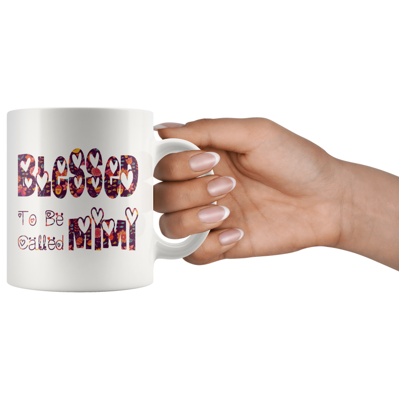 Blessed To Be Called Mimi Funny Gifts Idea Ceramic Coffee Mug 11 oz
