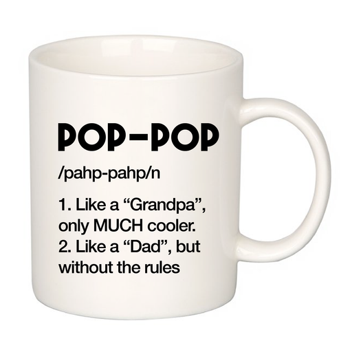 Pop Pop Definition Mug Grandpa Coffee Mug 11 oz White.