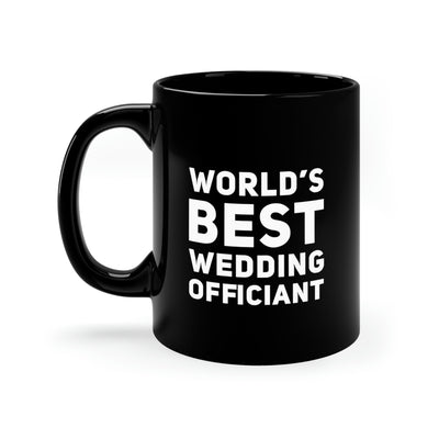 Personalized Worlds Best Wedding Officiant  Customized 11oz Black Mug
