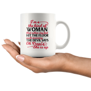 Oh Crap She is Up Funny Inspirational Gift Coffee Mug For Women 11oz - Panvola