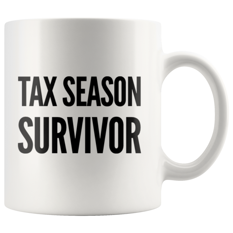 Tax Season Survivor Funny Accountant Appreciation Coffee Mug 11 oz