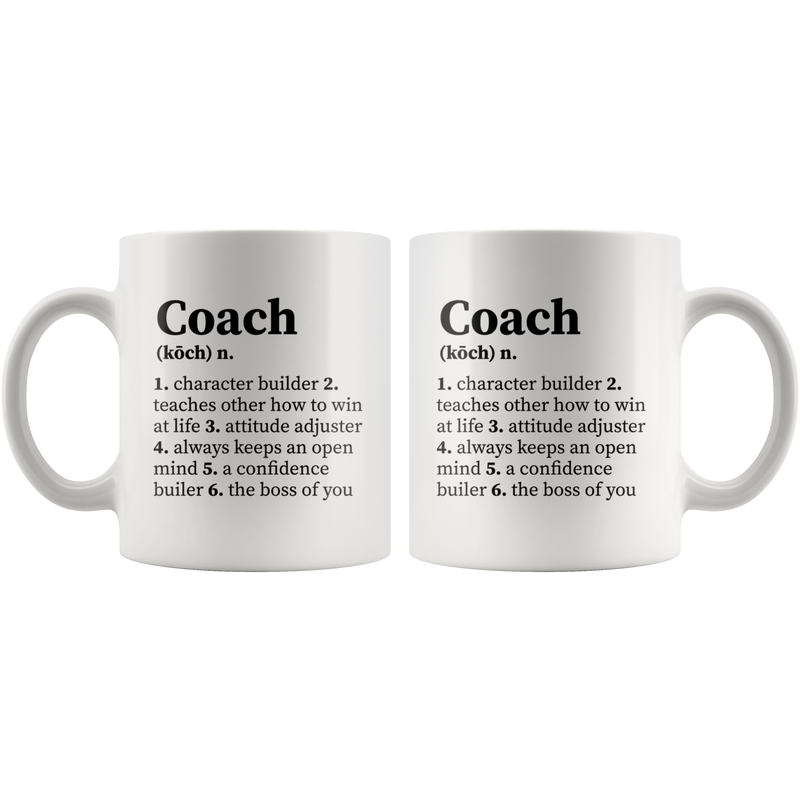 Coach Noun Definition Character Builder Gift Ceramic Coffee Mug 11 oz