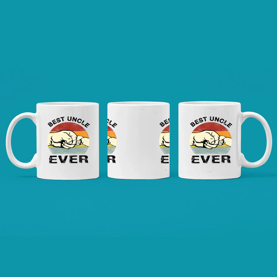 Best Uncle Ever From Niece Nephew Brother Sister Family Coffee Mug 11oz White, image 3 of 5