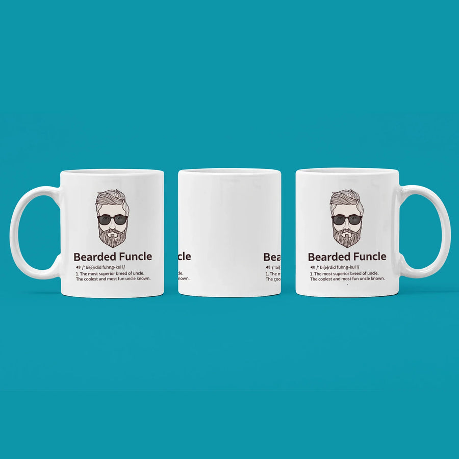 Bearded Funcle Best Uncle Funny Gift Idea Ceramic Coffee Mug 11 oz, image 5 of 5