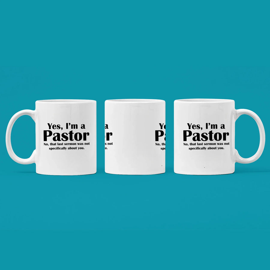 Yes, I'm A Pastor Sermon Coffee Mug 11 oz White, image 3 of 5