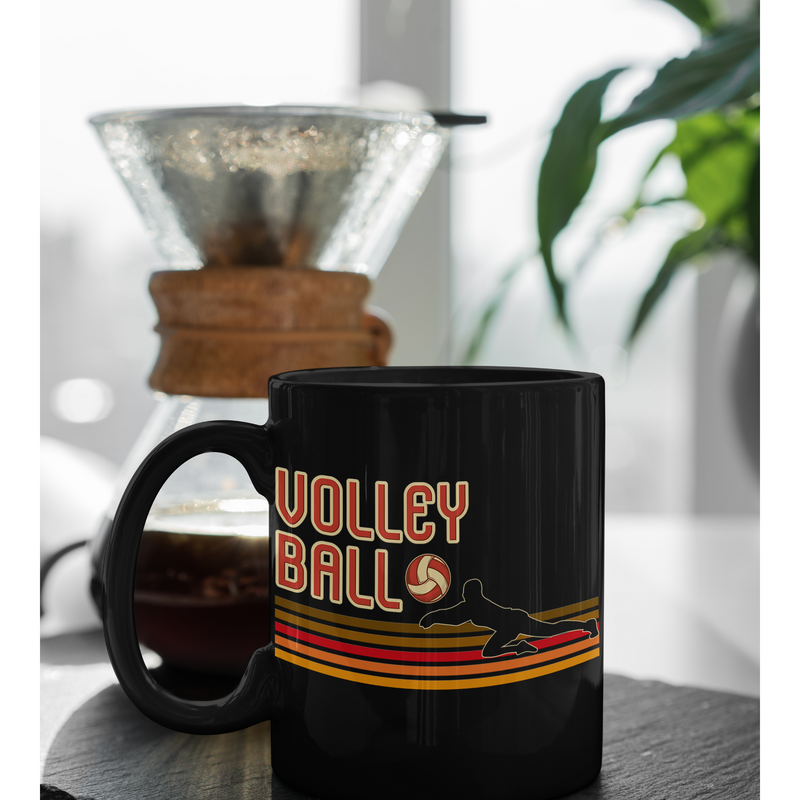 Volleyball Player Sports Appreciation Most Valuable Player Black Coffee Mug 11 oz