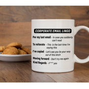Corporate Email Lingo Per Gift Idea White Ceramic Coffee Mug 11 oz - Panvola