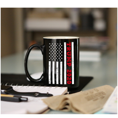 Trump 2020 American Election Pro Trump Supporters Black Coffee Mug 11 oz