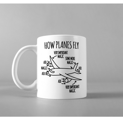 How Airplanes Fly Very Important Magic Pilot Engineer Coffee Mug 11 oz