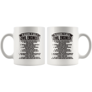 Gift For Engineers 10 Reasons To Date A Civil Engineer Sarcastic Coffee Mug 11 oz.