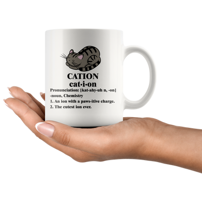 Cation Chemistry Cation Meaning Funny Gift Ceramic Coffee Mug 11 oz