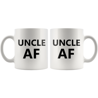 Uncle AF Mug From Niece Nephew Family Funny Ceramic Coffee Cup 11 oz