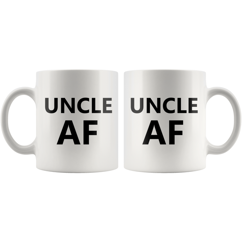 Uncle AF Mug From Niece Nephew Family Funny Ceramic Coffee Cup 11 oz