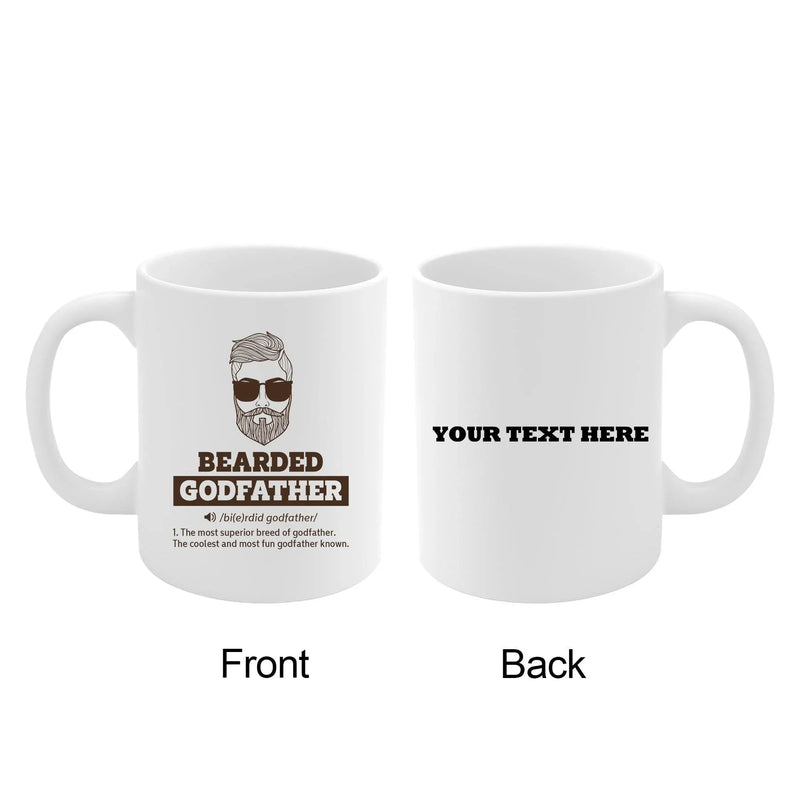 Personalized Bearded Godfather Definition Ceramic Mug 11oz - Panvola