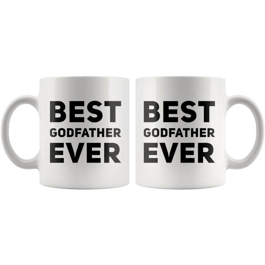 Best Godfather Ever Coffee Ceramic Mug White 11 oz, image 4 of 4