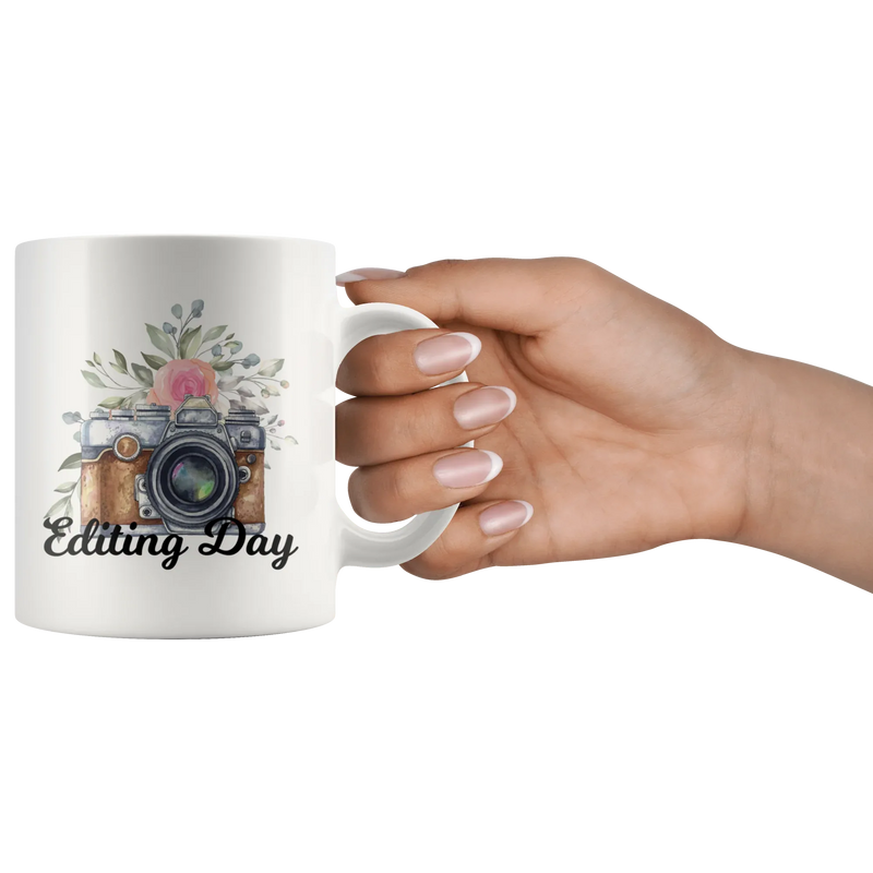 Editing Day Photographer Gift Idea Ceramic Coffee Mug 11 oz - Panvola