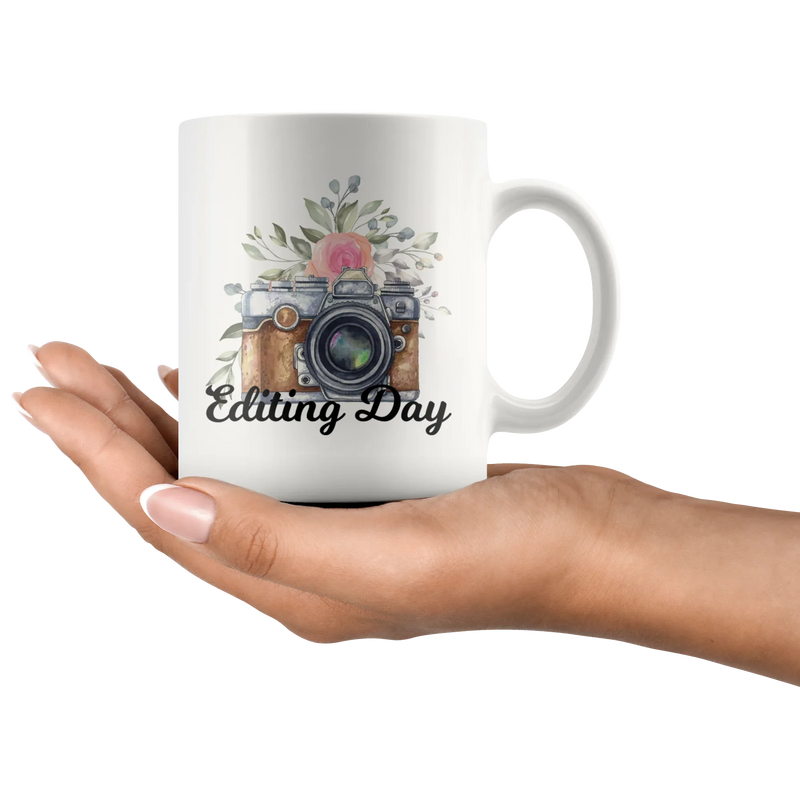 Editing Day Photographer Gift Idea Ceramic Coffee Mug 11 oz - Panvola
