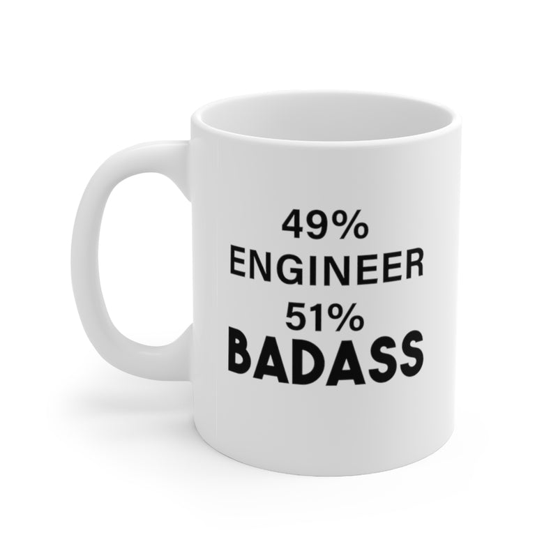 Personalized Engineering Badass Coffee Ceramic Mug 11oz White