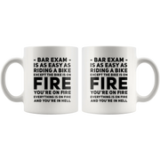 Bar Exam Is As Easy As Riding A Bike You're On Fire Lawyer Mug 11 oz - Panvola