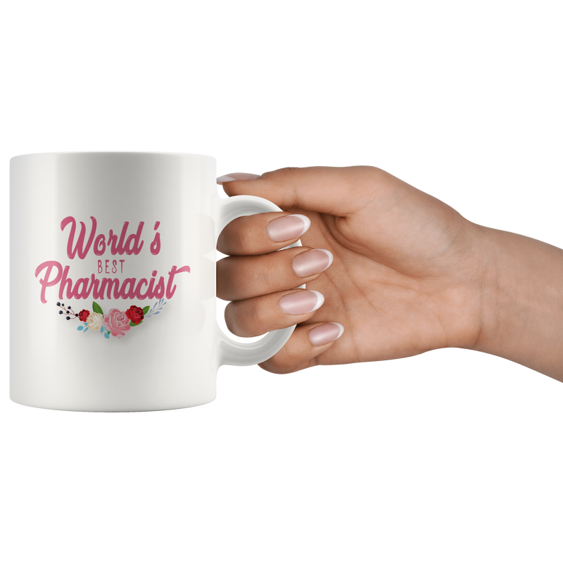 Worlds Best Pharmacist Inspiring Appreciation Gift White Mug 11 oz