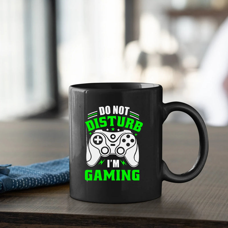 Do Not Disturb I'm Gaming Gamer Coffee Mug 11 oz Black - Panvola