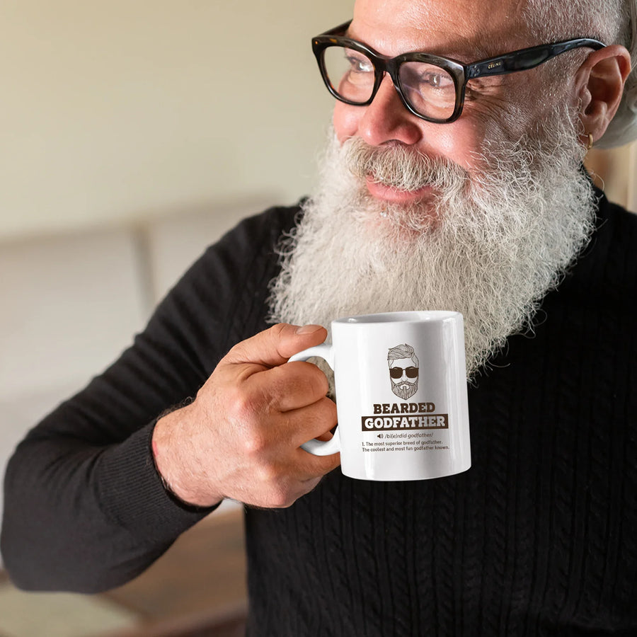 Bearded Godfather Definition From Godchild Christening Coffee Mug 11oz, image 4 of 5