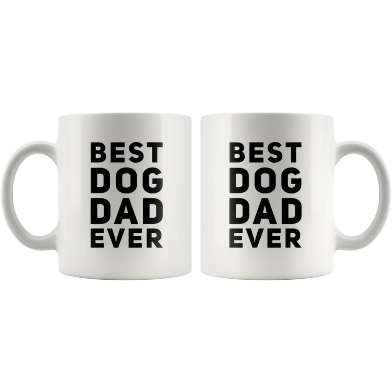 Best Dog Dad Ever Pet Lover Appreciation Gift Ceramic Coffee Mug 11 oz - Panvola