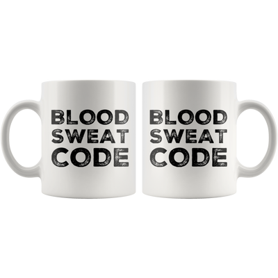 Gift For Doctors Blood Sweat Code Sarcasm Medical Statement Coffee Mug 11 oz